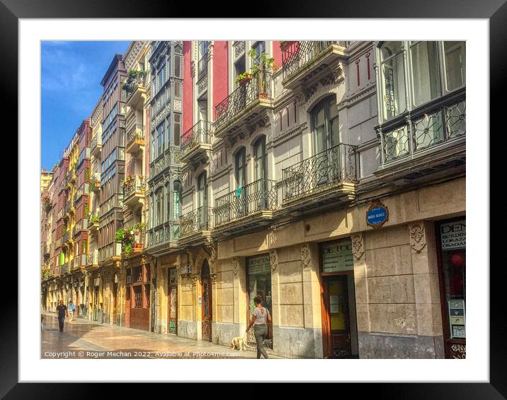 Vibrant Baroque Facades in Bilbao Framed Mounted Print by Roger Mechan