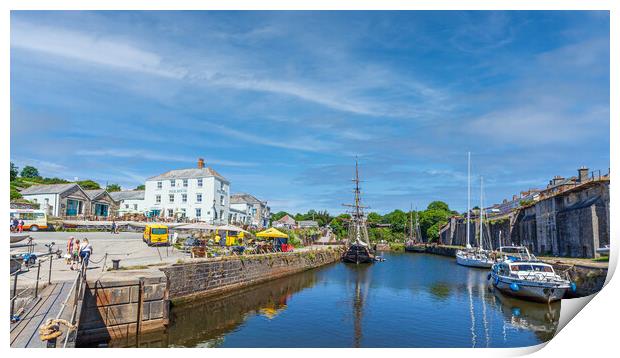 Charlestown Harbour, Saint Austell Cornwall Print by Kevin Snelling