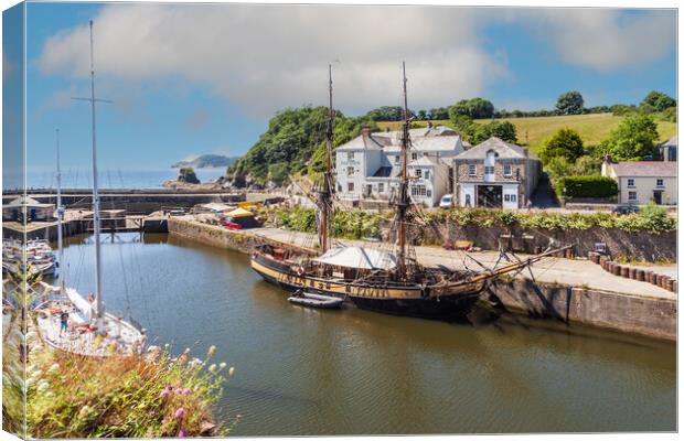 Charming Charlestown Harbour Canvas Print by Kevin Snelling