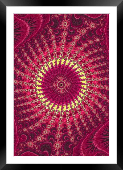 Psychedelic Sun Framed Mounted Print by Vickie Fiveash