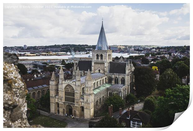 Rochester Cathedral Print by Emily Crutcher
