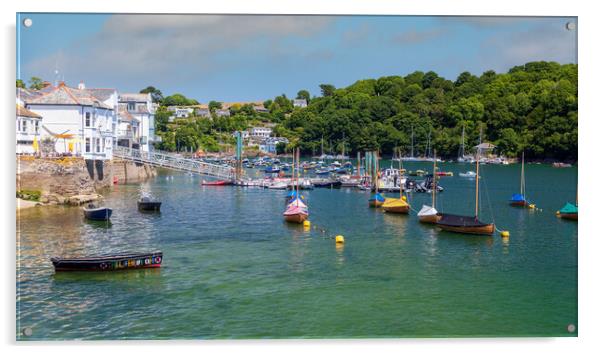 Picturesque Fowey Harbour Acrylic by Kevin Snelling