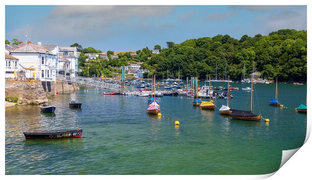 Picturesque Fowey Harbour Print by Kevin Snelling