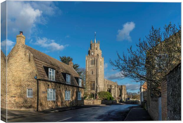 St Andrew's Church, Sutton-in-the-Isle, Cambridgeshire, 27th Jan Canvas Print by Andrew Sharpe