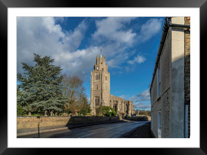 St Andrew's Church, Sutton-in-the-Isle, Cambridgeshire, 27th Jan Framed Mounted Print by Andrew Sharpe