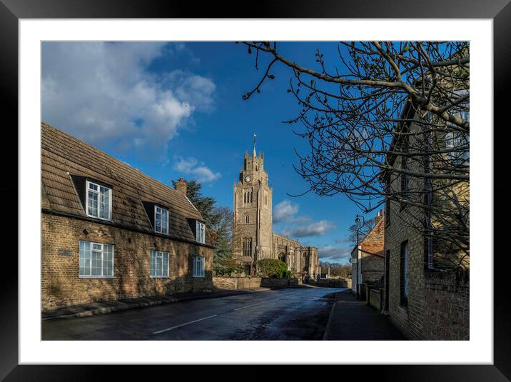 St Andrew's Church, Sutton-in-the-Isle, Cambridgeshire, 27th Jan Framed Mounted Print by Andrew Sharpe