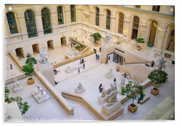 The sculpture garden of Louvre Museum in Paris, France Acrylic by Chun Ju Wu