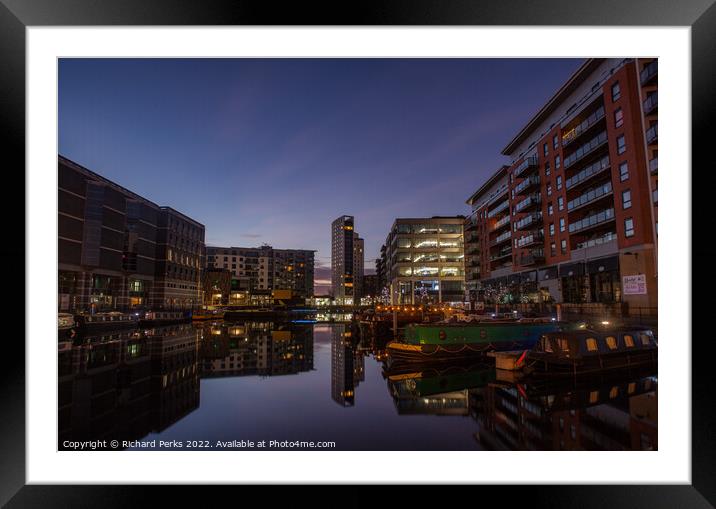 Leeds Dock Reflections  Framed Mounted Print by Richard Perks