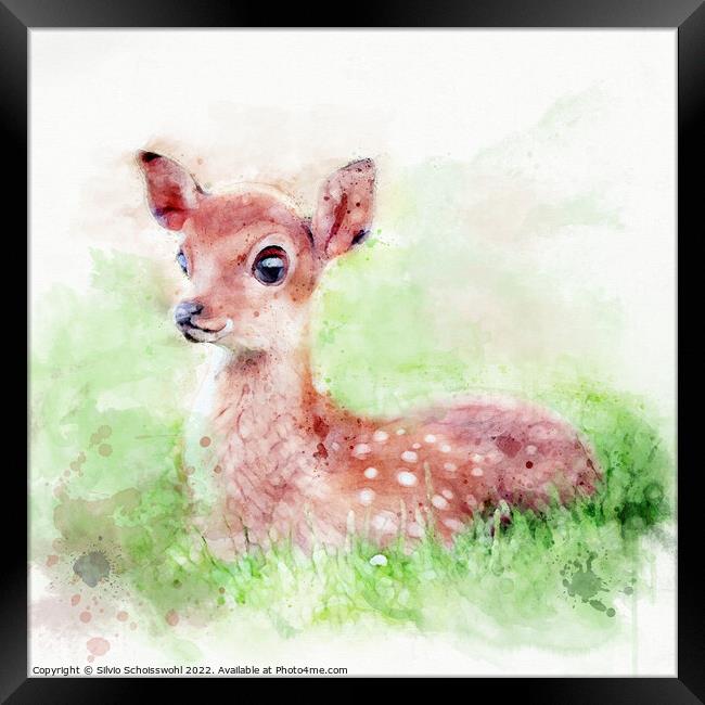 Fawn Framed Print by Silvio Schoisswohl