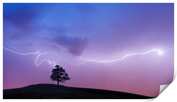 Silhouette Lightning  Print by John Finney