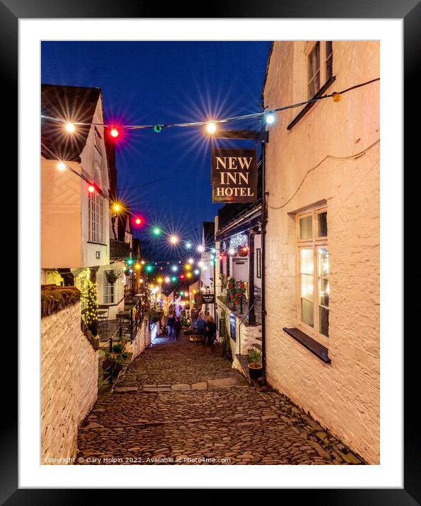 Clovelly at Christmas Framed Mounted Print by Gary Holpin