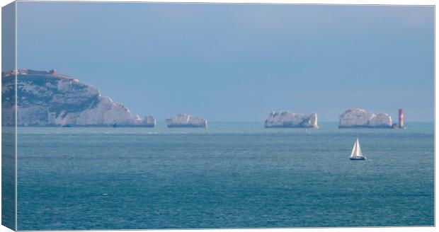 sailing past the needles  Canvas Print by tim miller