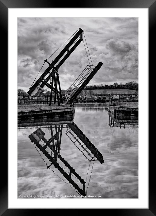 Canal Lifting Bridge, Caen Hill Marina Framed Mounted Print by Stuart Wyatt