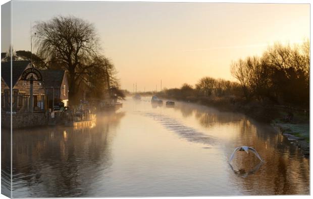 Take Off at The Old Granary Canvas Print by David Neighbour
