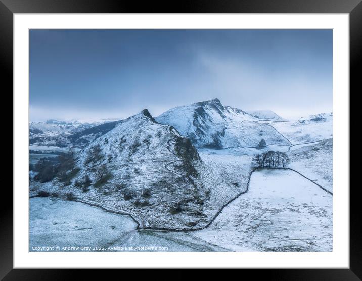 Peak District Winter Framed Mounted Print by Andy Gray