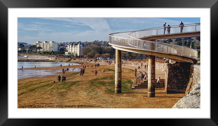 Torre Abbey Sands Torquay Framed Mounted Print by Peter F Hunt