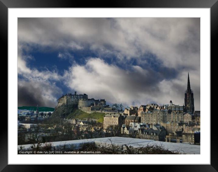 edinburgh castle-hand painted Framed Mounted Print by dale rys (LP)
