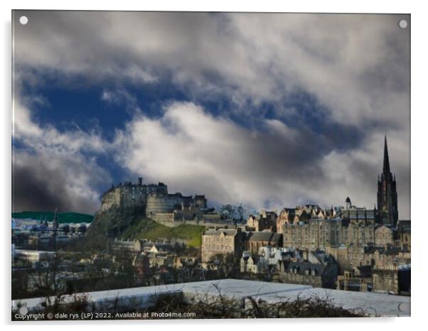 edinburgh castle-hand painted Acrylic by dale rys (LP)