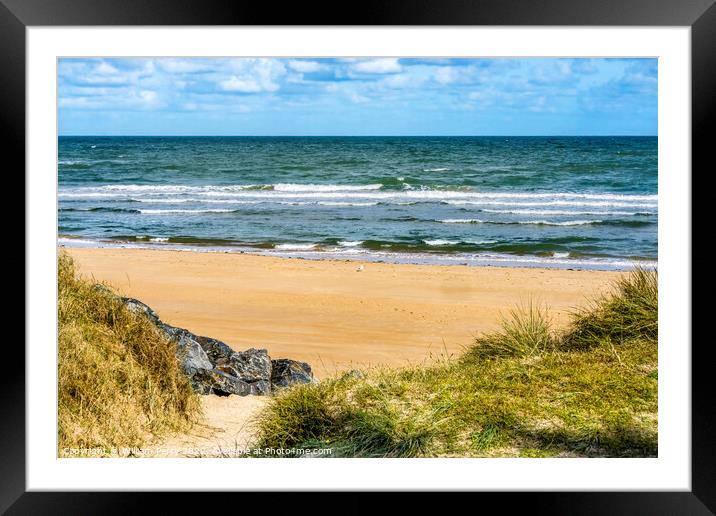 Indian Memorial Omaha D-day Landing Beach Normandy France Framed Mounted Print by William Perry