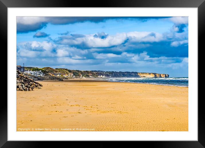 Five Mile Omaha D-day Landing Beach Normandy France Framed Mounted Print by William Perry