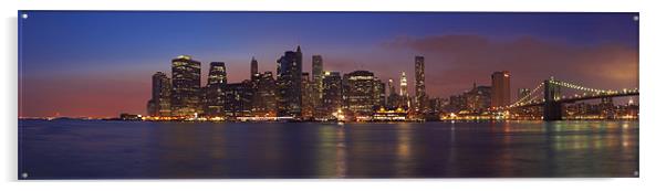 Manhattan Skyline at Dusk Acrylic by Sharpimage NET
