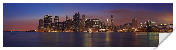 Manhattan Skyline at Dusk Print by Sharpimage NET