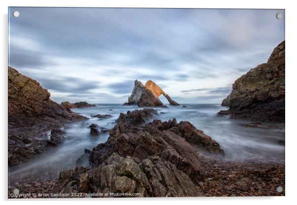 Bowfiddle Rock in Scotland Acrylic by Brian Sandison