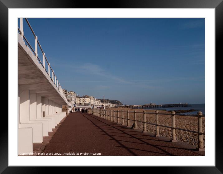 Promenade from St Leonards to Hastings. Framed Mounted Print by Mark Ward
