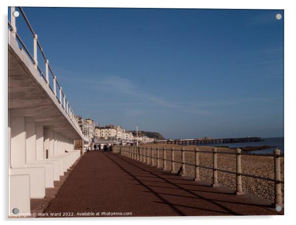 Promenade from St Leonards to Hastings. Acrylic by Mark Ward