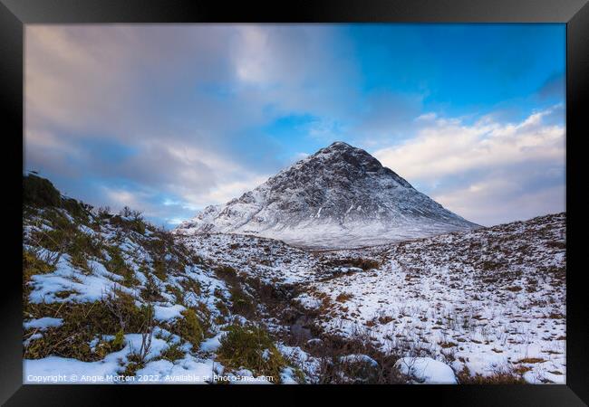 Buachaille Etive Mor  Framed Print by Angie Morton