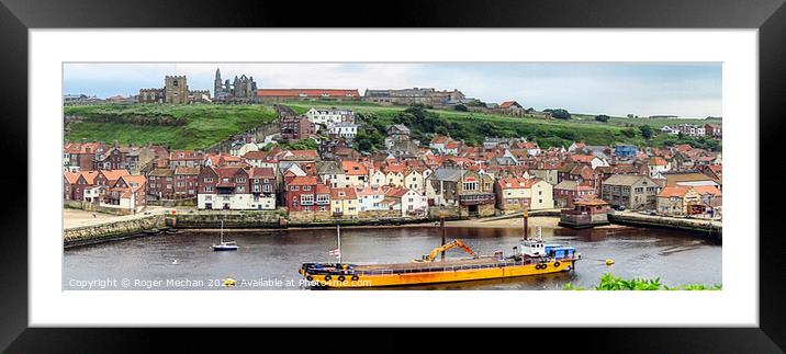 The Enchanting Whitby Harbour Framed Mounted Print by Roger Mechan