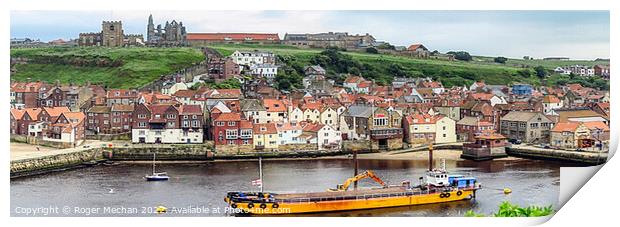 The Enchanting Whitby Harbour Print by Roger Mechan