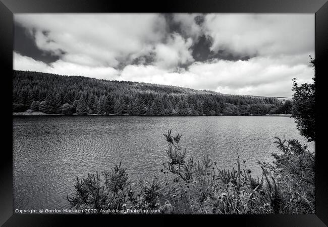 Cantref Reservoir, in the beautiful Brecon Beacons Framed Print by Gordon Maclaren