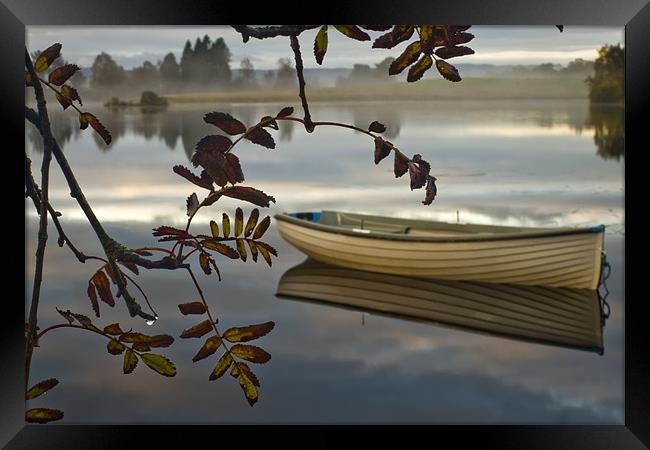 Autumn moves in... Framed Print by David Mould