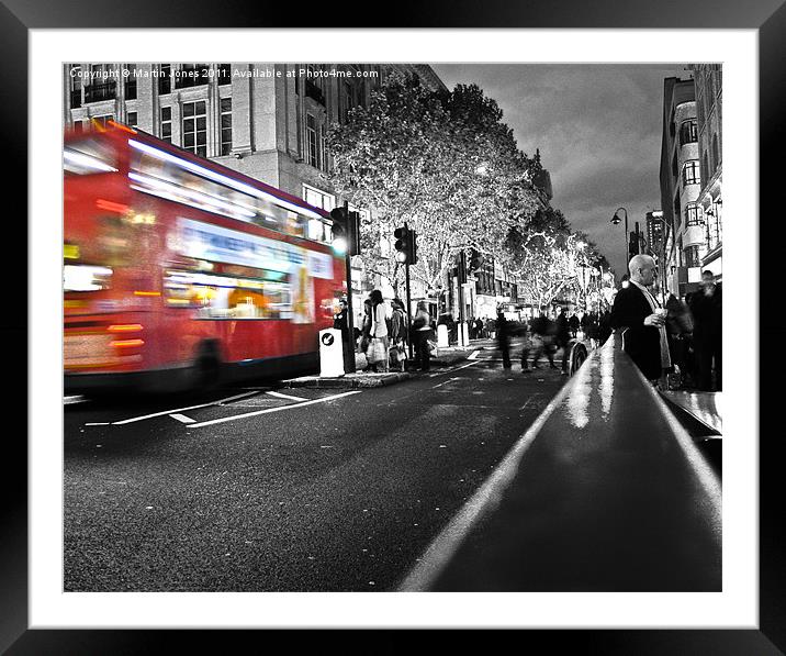 Christmas shopping in London Framed Mounted Print by K7 Photography