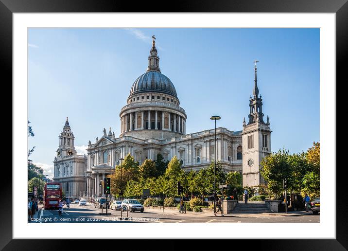 St Paul's Cathedral Framed Mounted Print by Kevin Hellon