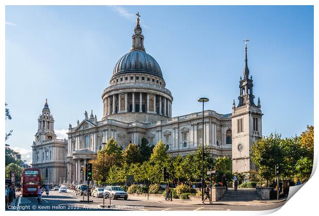 St Paul's Cathedral Print by Kevin Hellon