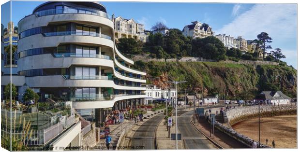 Cafe Culture Torquay  Canvas Print by Peter F Hunt