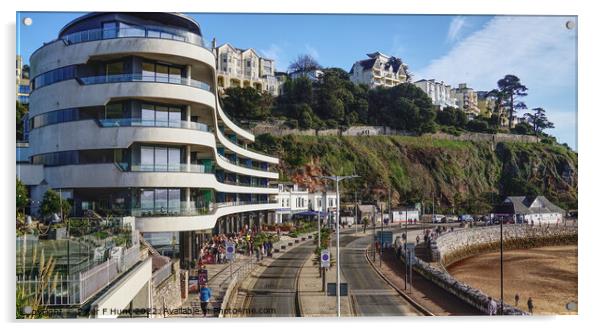 Cafe Culture Torquay  Acrylic by Peter F Hunt