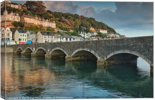 The Majestic Looe Bridge at Golden Hour Canvas Print by Martin Day