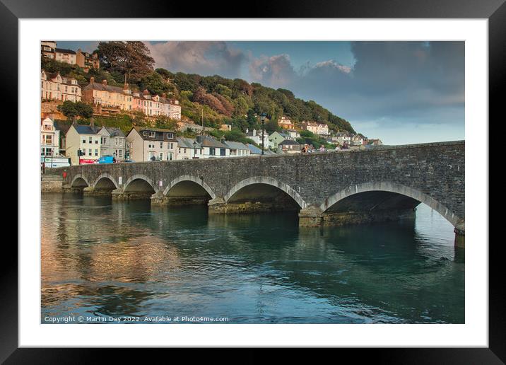 The Majestic Looe Bridge at Golden Hour Framed Mounted Print by Martin Day