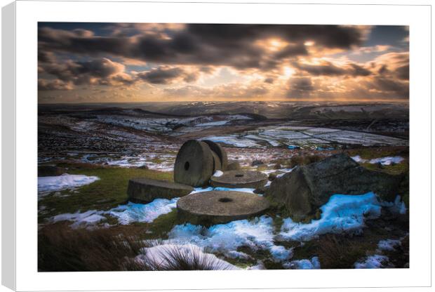 Peak District Millstones Canvas Print by Andy Gray