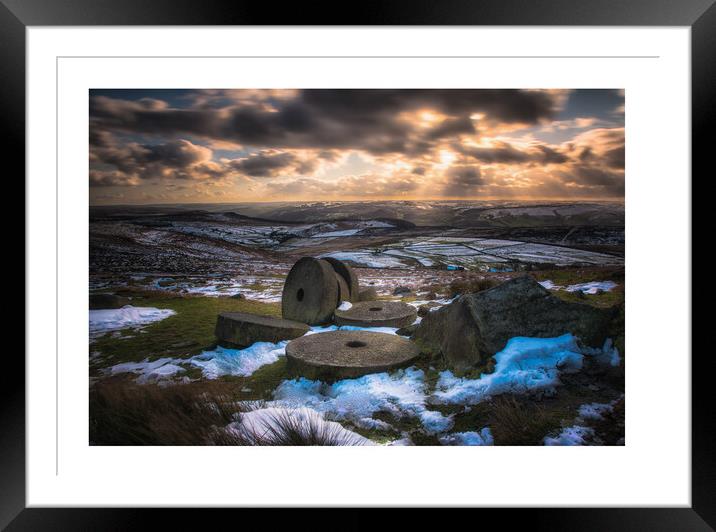 Peak District Millstones Framed Mounted Print by Andy Gray