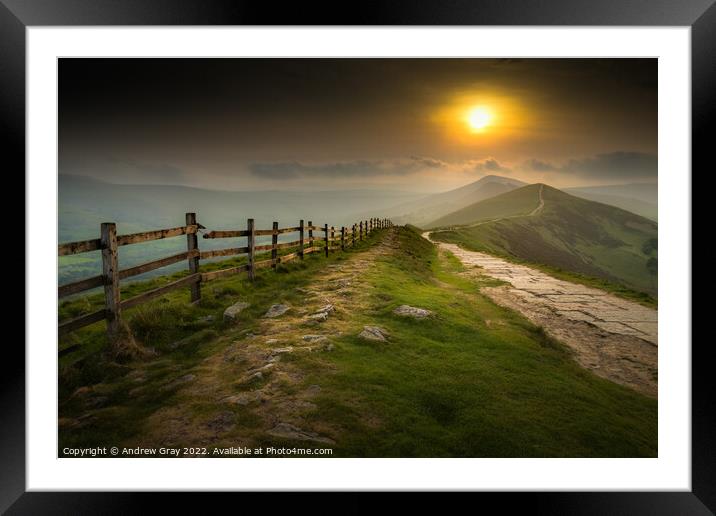 Great Ridge Sunrise Framed Mounted Print by Andy Gray