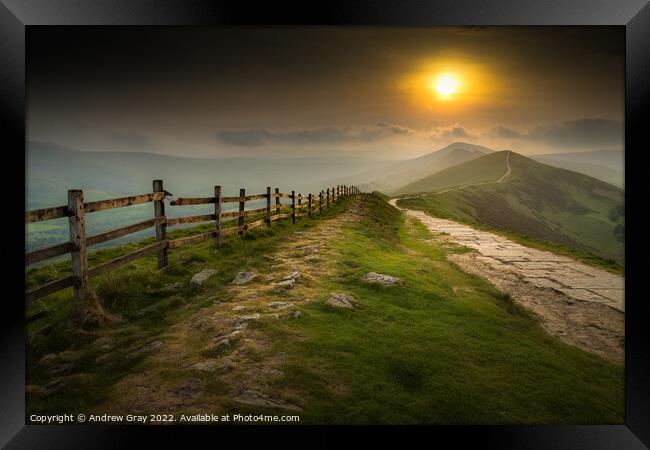 Great Ridge Sunrise Framed Print by Andy Gray