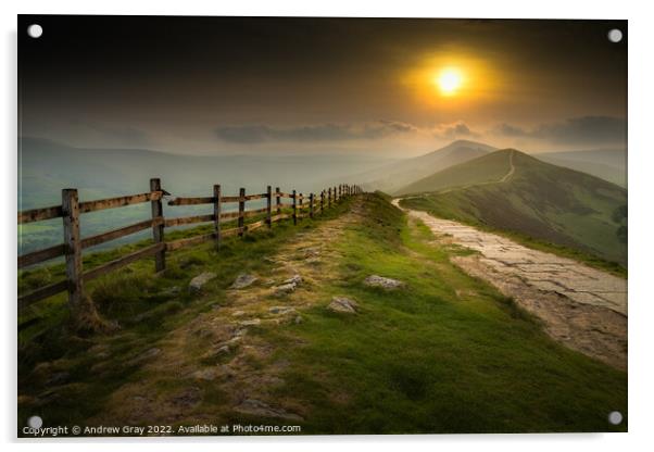Great Ridge Sunrise Acrylic by Andy Gray