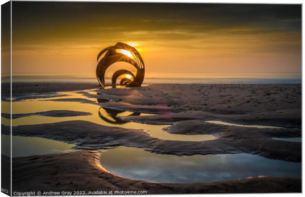 Mary's Shell Sunset Canvas Print by Andy Gray
