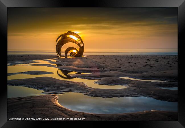 Mary's Shell Sunset Framed Print by Andy Gray