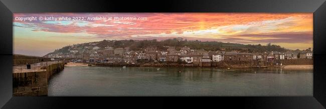  Mousehole harbour, Cornwall Framed Print by kathy white