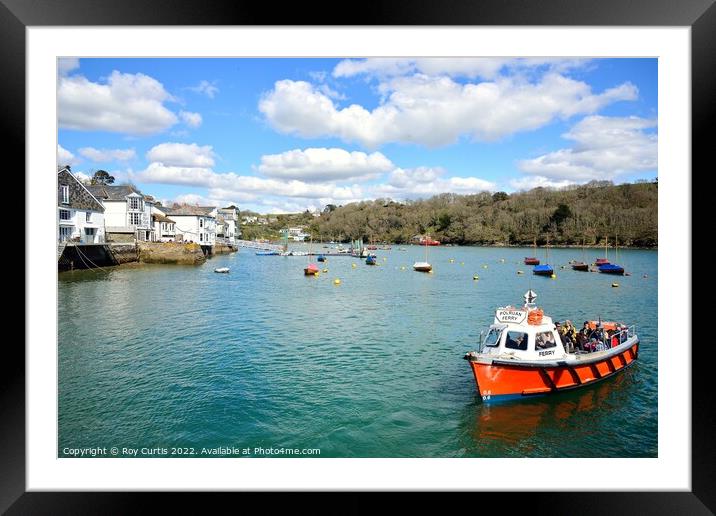 Polruan Ferry Framed Mounted Print by Roy Curtis